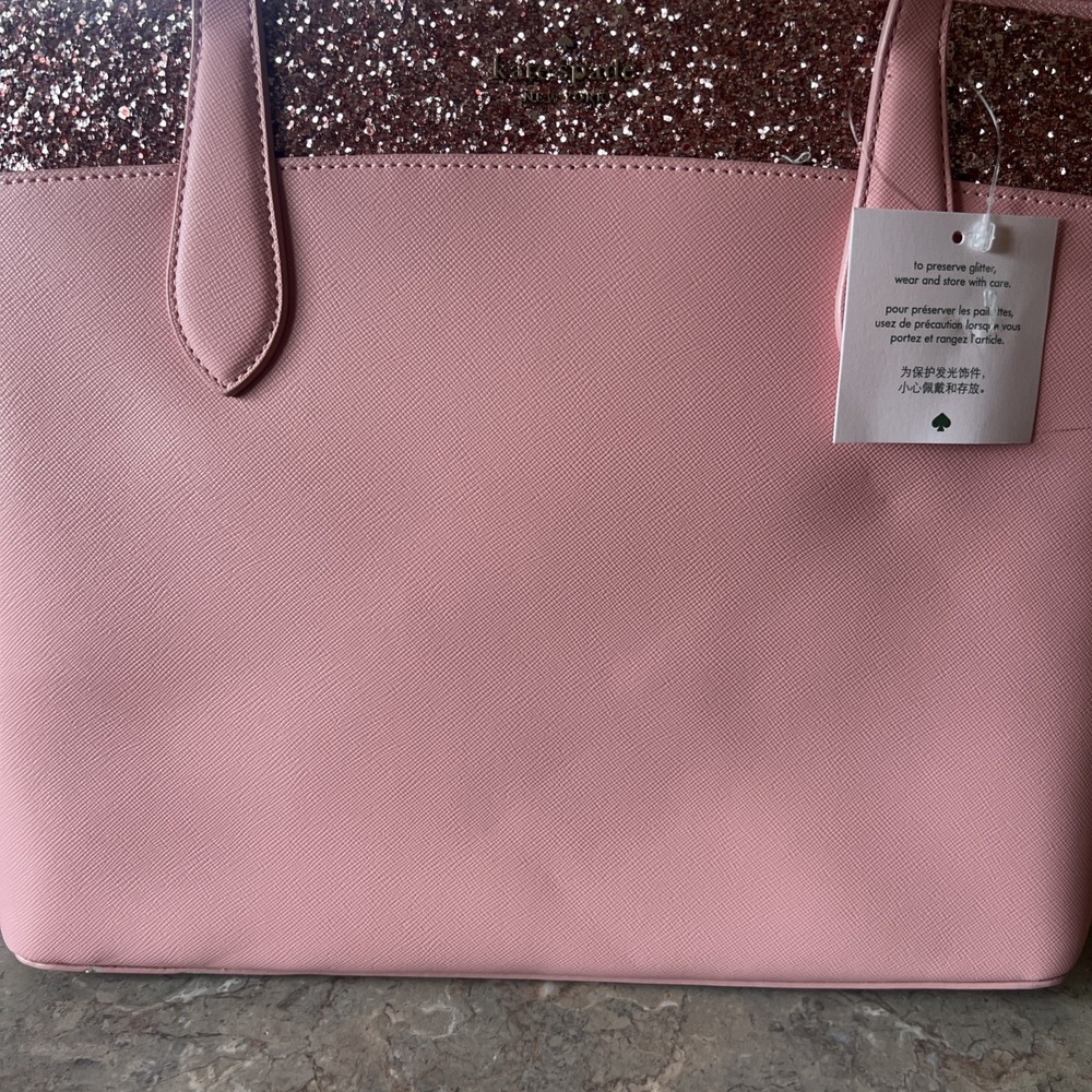 Kate‎ Spade New York Flash Glitter Pink Tote Saffiano K8706 - Picture 15 of 16